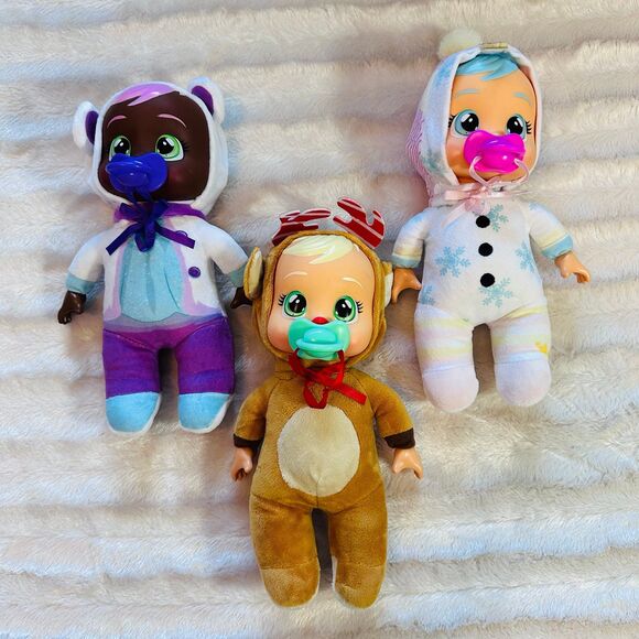 Cry Babies Tiny Cuddles Holly Jolly Edition 3-pack - Picture 1 of 8